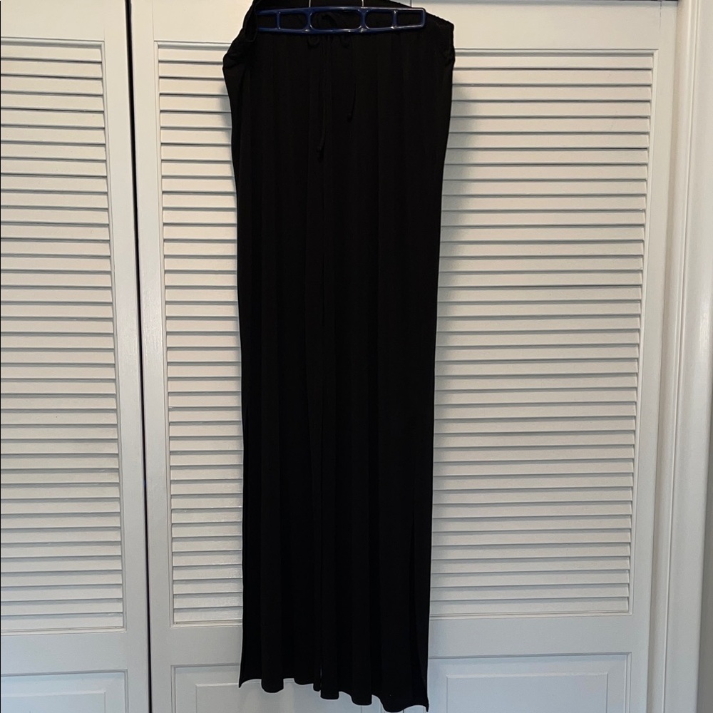 Honeyme Black Wide Leg Curvy Pants, XL